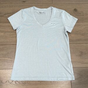 UNDER ARMOUR Light Blue Tech Twist V-Neck Short Sleeve Loose Fit T-Shirt Size S